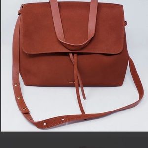Mansur Gavriel Suede Mini Lady Bag Brick